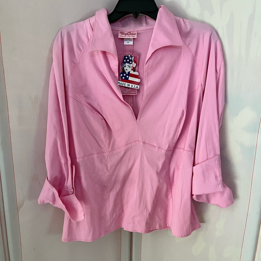 Pinup Couture Light Pink Blouse